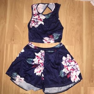 Crop top & short set